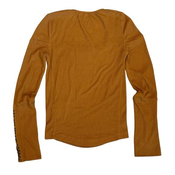 Free People Women’s Sz M Long Sleeve Studded Top A Little Unruly Square Neck - Picture 7 of 13